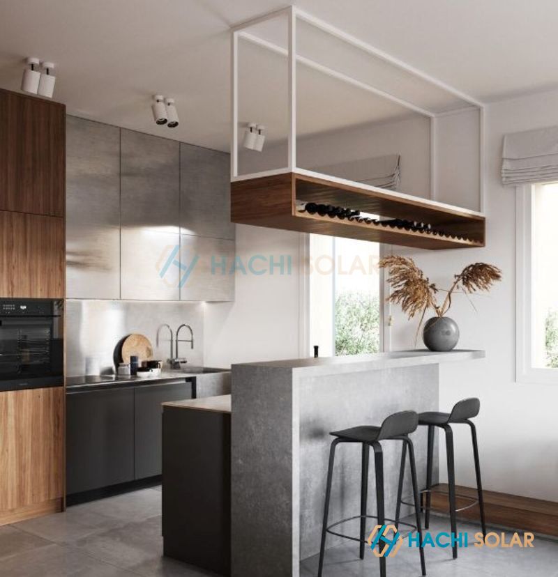 Mẫu quầy bar bếp đẹp thiết kế mini nhỏ gọn