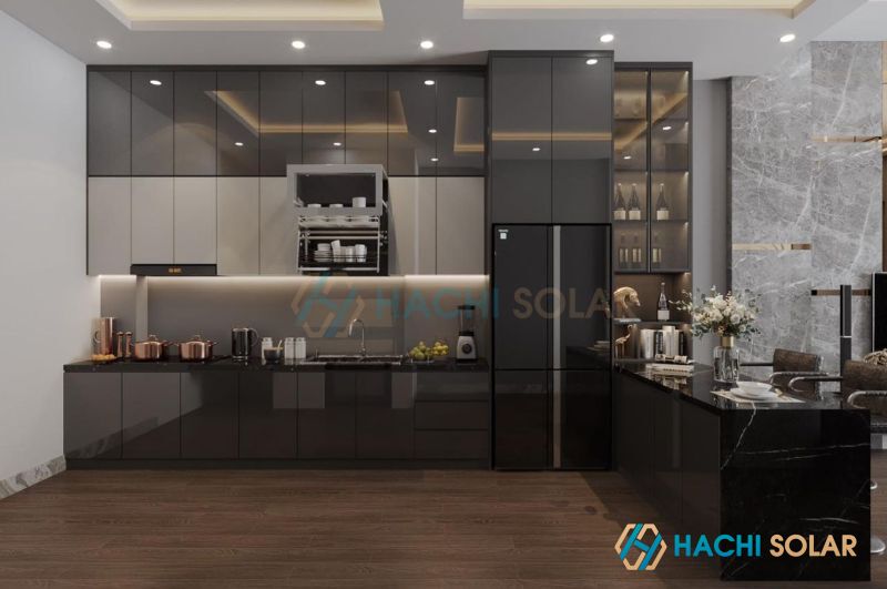 Thi công báo giá tủ bếp kịch trần hoàn thiện tại TPHCM