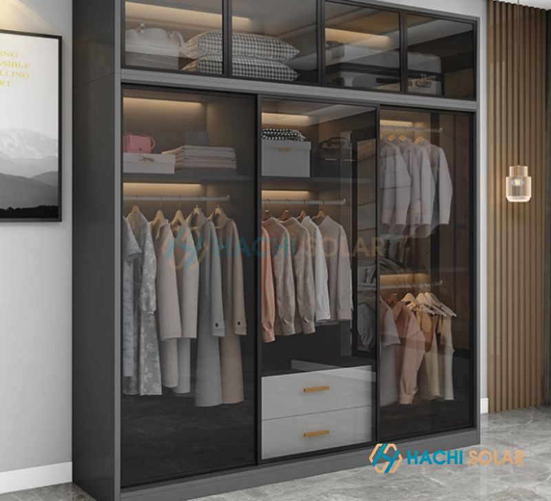 Chất liệu tủ áo cánh kính hiện được rất nhiều khách hàng hiện đại ưa chuộng