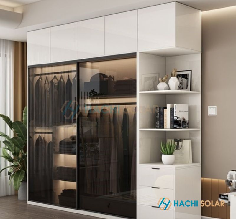 Hiện chất liệu tủ quần áo cửa lùa 1m2 khung nhôm cánh kính với độ bền cao & giá tốt đang rất được ưa chuộng