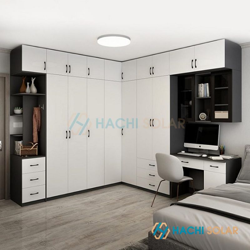 Tủ đựng quần áo treo tường hình chữ L