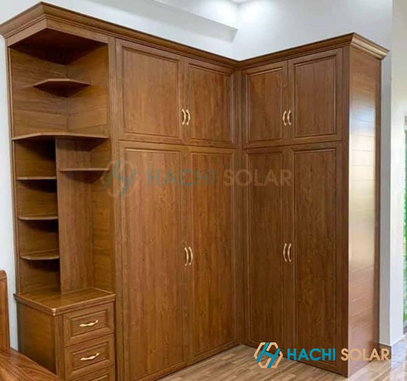 Tủ áo kiểu Nhật Bản chất liệu nhôm giả gỗ