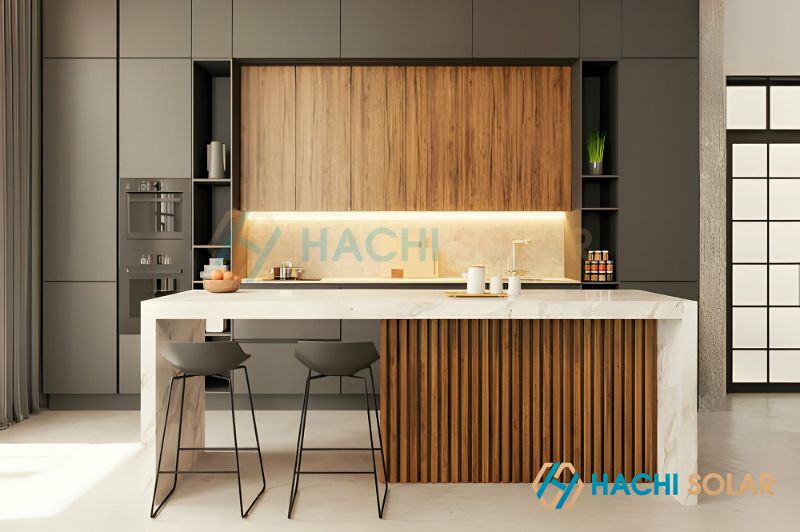 Tìm hiểu thiết kế đảo bếp kết hợp quầy bar hiện đại