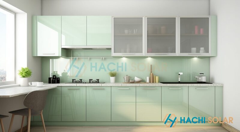 Tìm hiểu ý nghĩa tủ bếp xanh mint trong phong thủy và nội thất